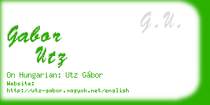 gabor utz business card